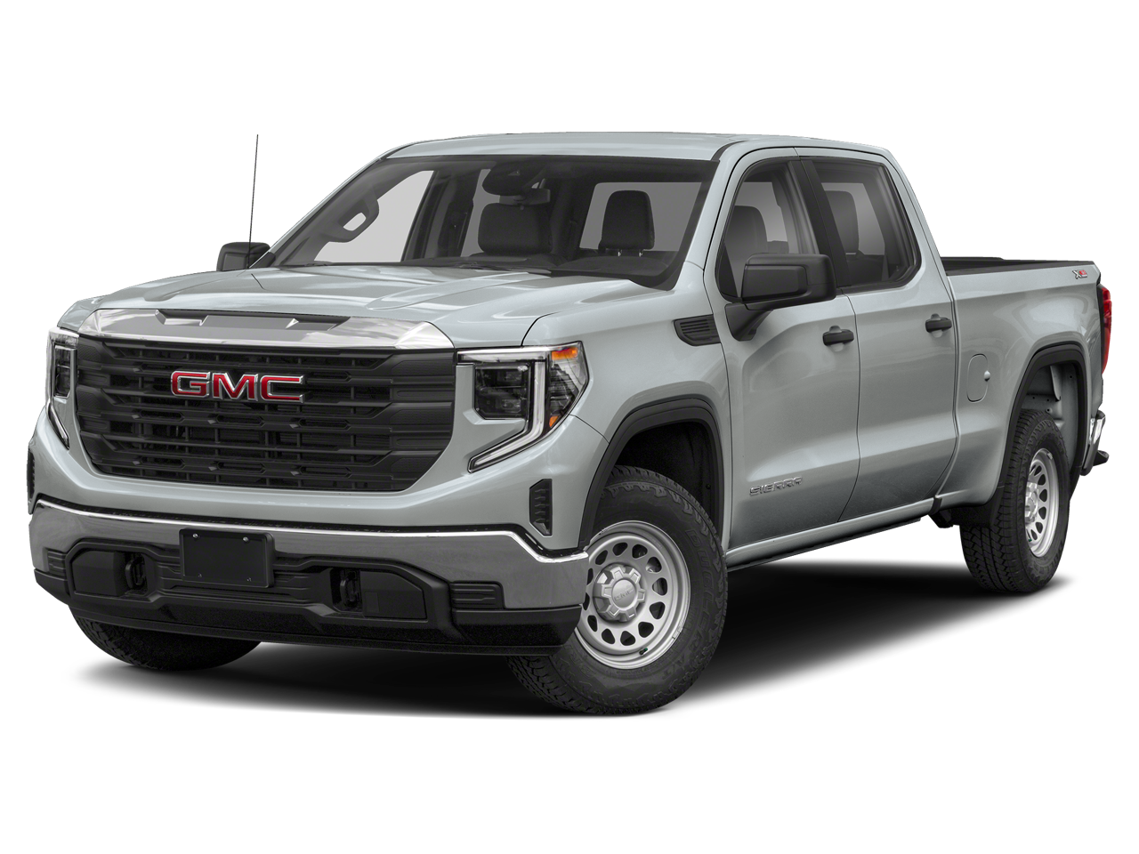 2022 GMC Sierra 1500 AT4 in Summit White — front three-quarter view