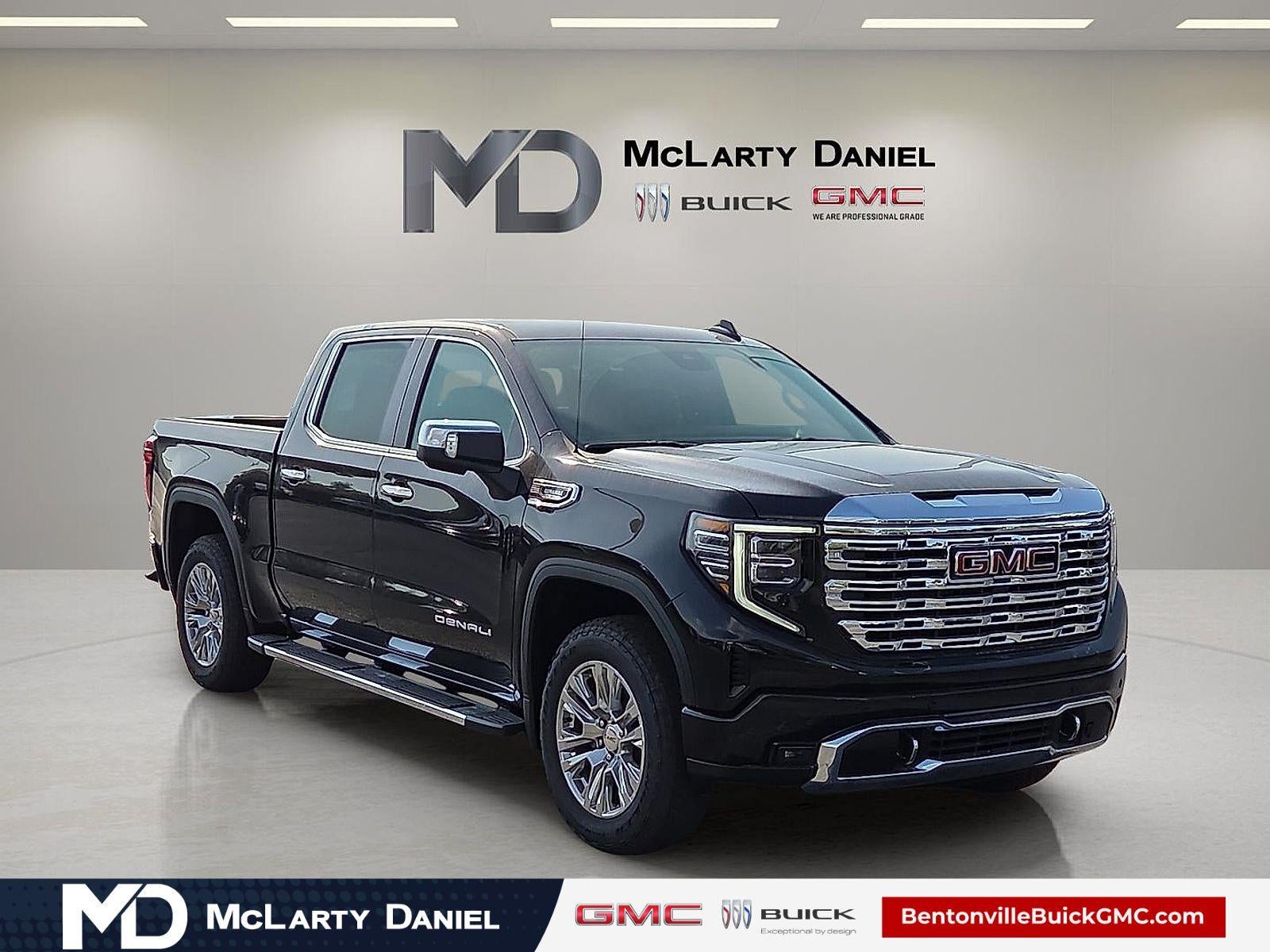 2026 GMC Sierra 1500 Denali in Onyx Black — front three-quarter view