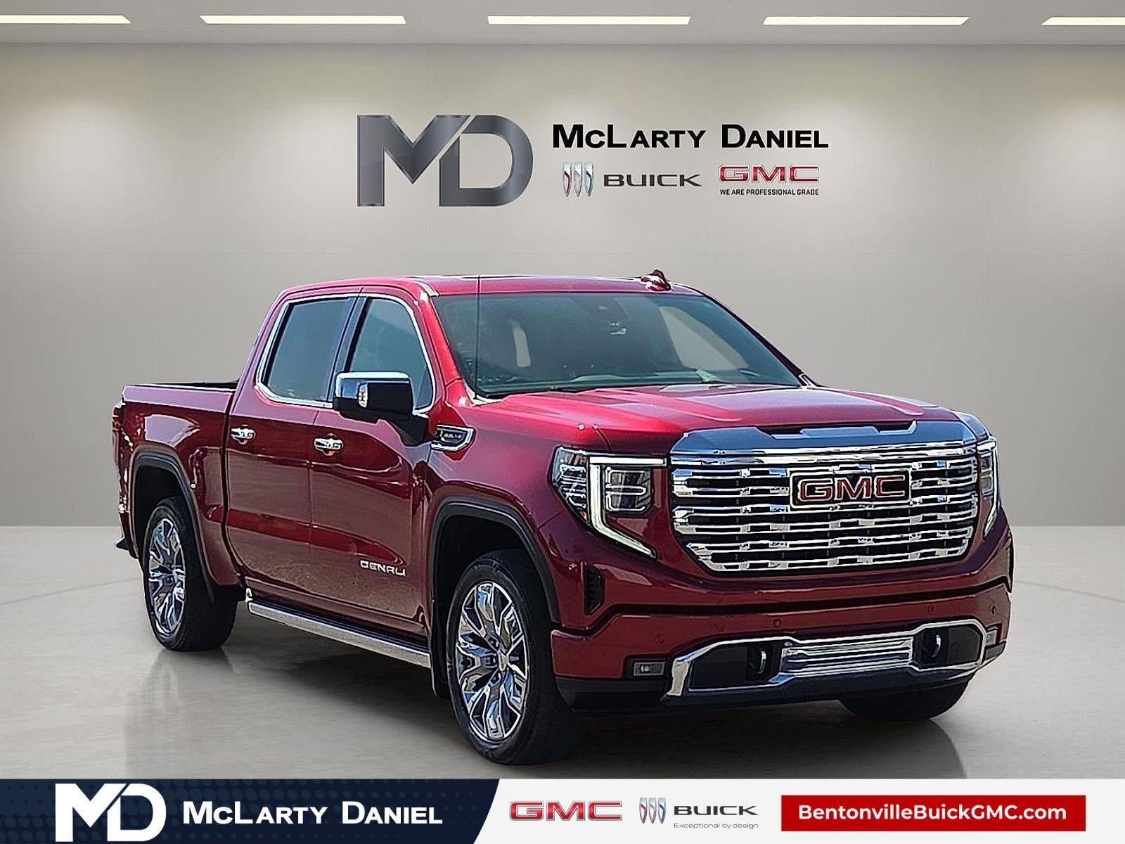 2024 GMC Sierra 1500 Denali in Volcanic Red Tintcoat — front three-quarter view