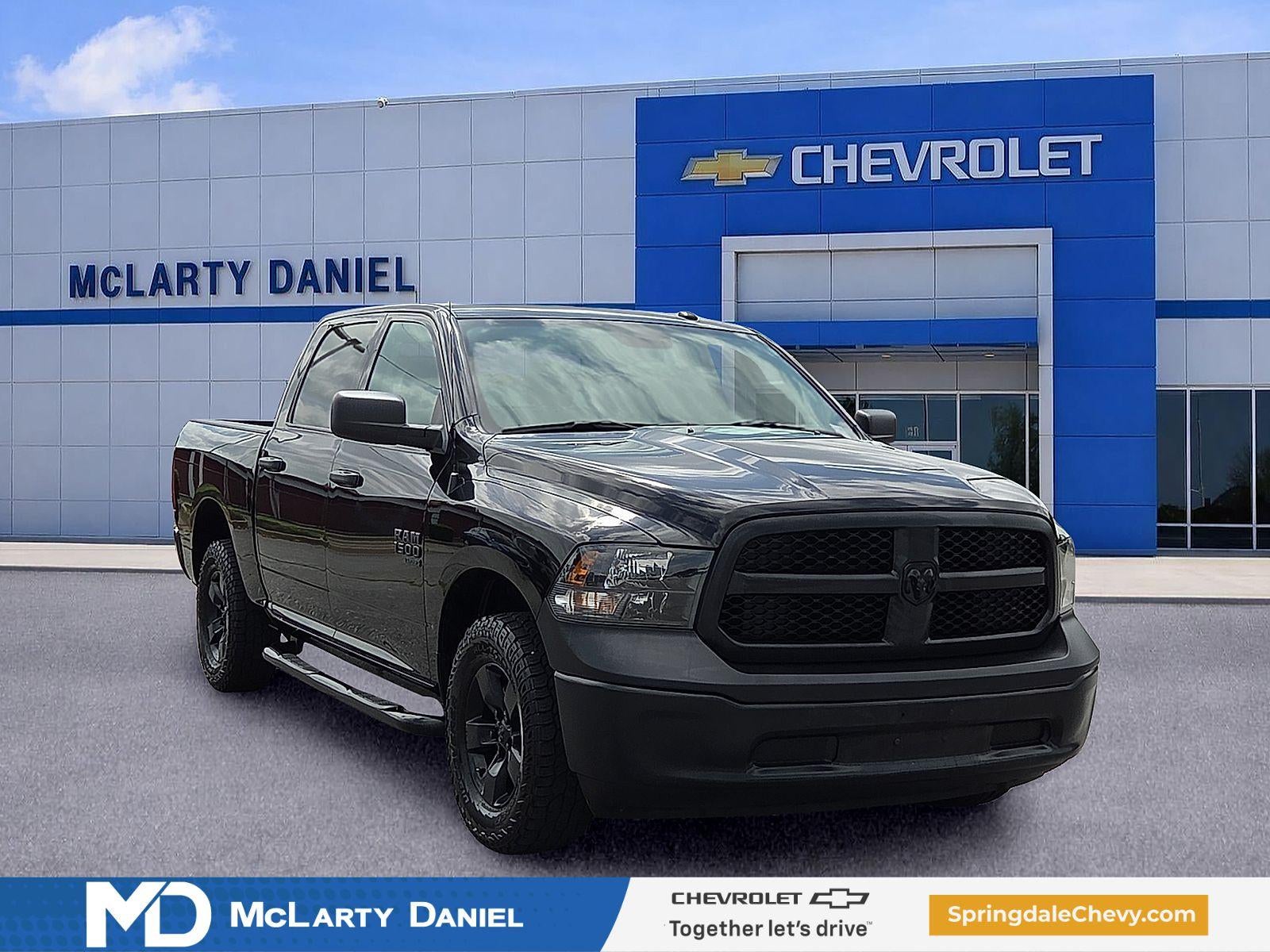 2021 RAM 1500 Classic Tradesman Crew Cab 4x4 5'7" Box in Black — front three-quarter view