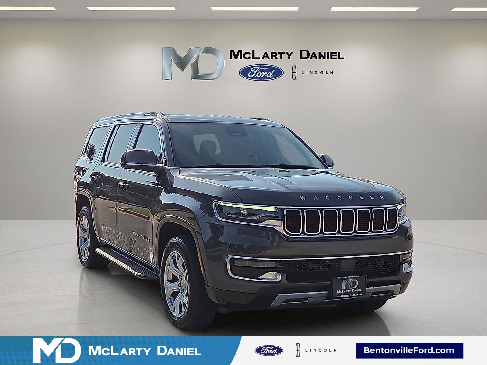 2022 Jeep Wagoneer Series II in Baltic Gray Metallic Clearcoat — front three-quarter view