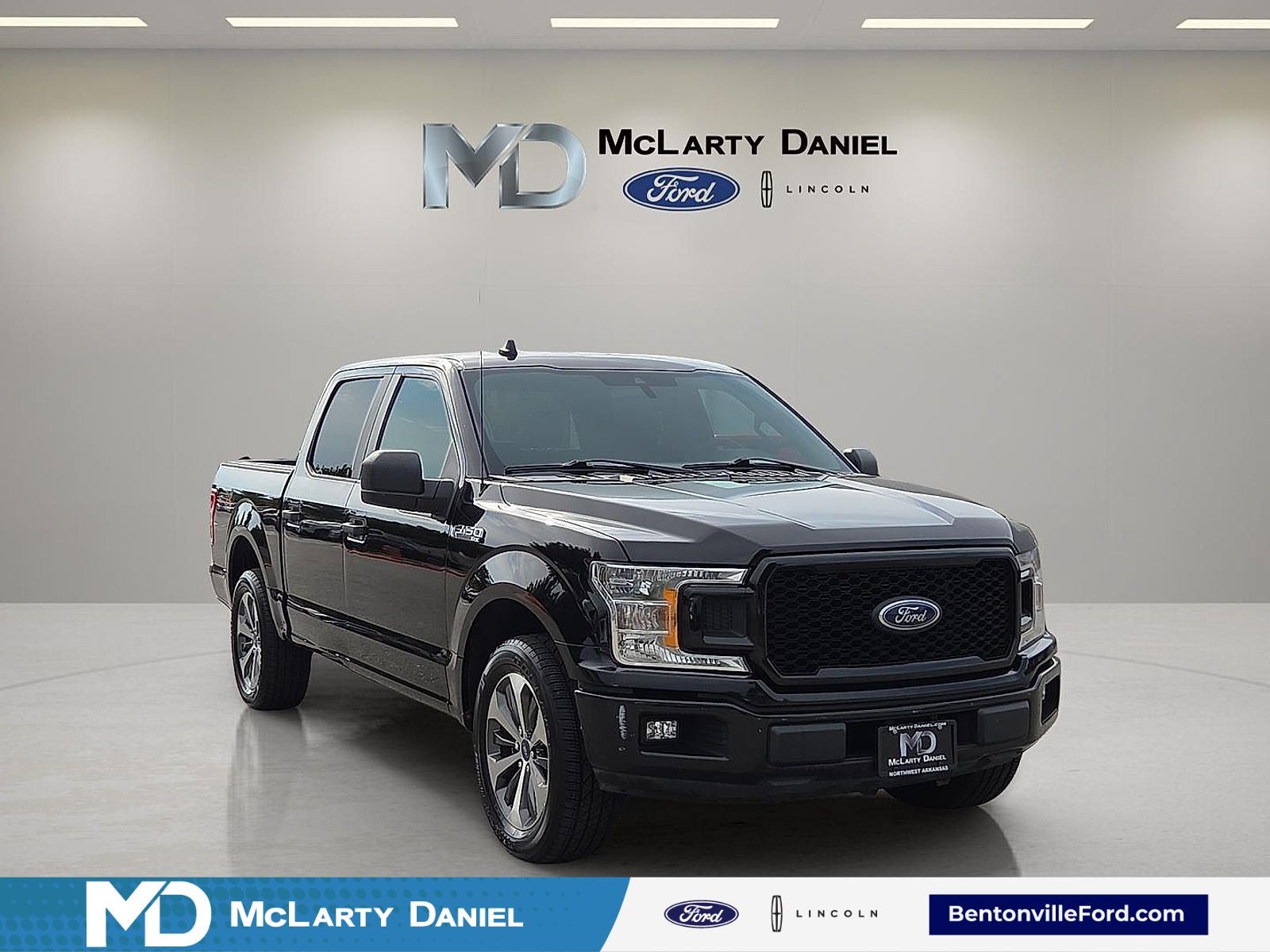 2020 Ford F-150 XL in Agate Black Metallic — front three-quarter view