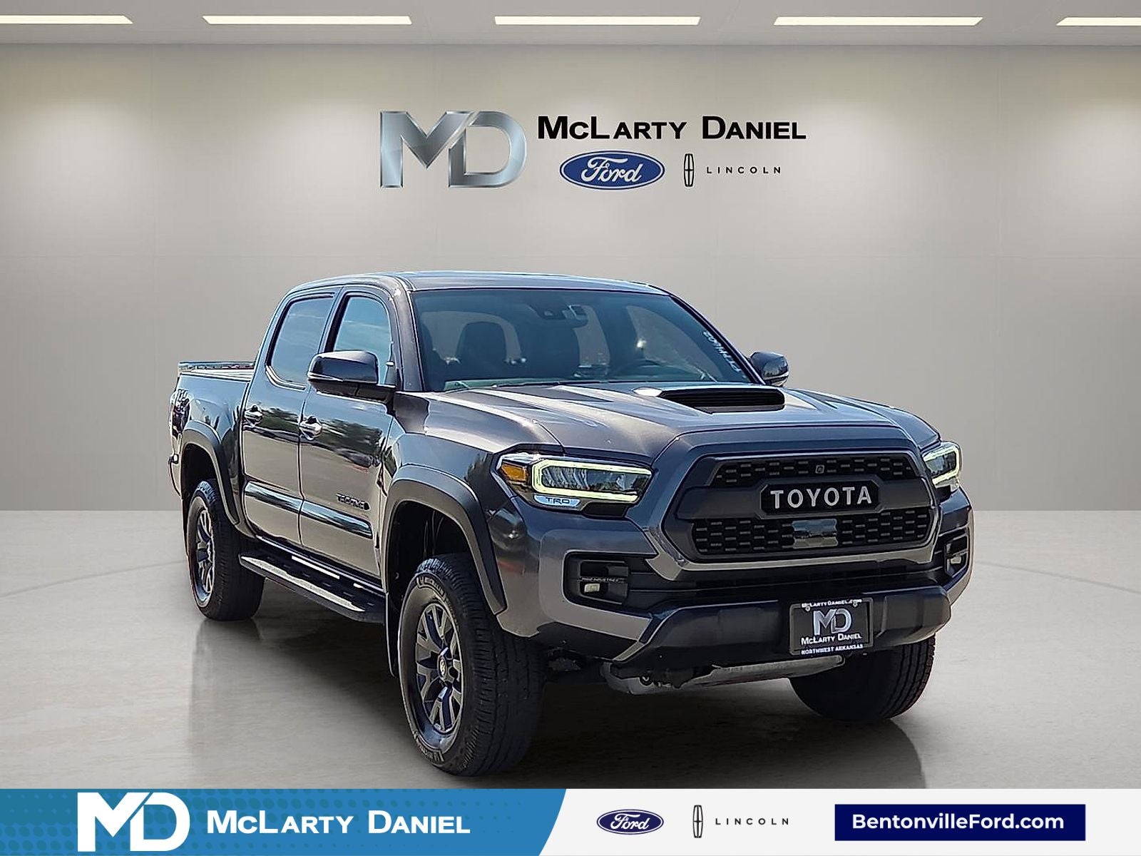 2023 Toyota Tacoma TRD Pro V6 in Magnetic Gray Metallic — front three-quarter view