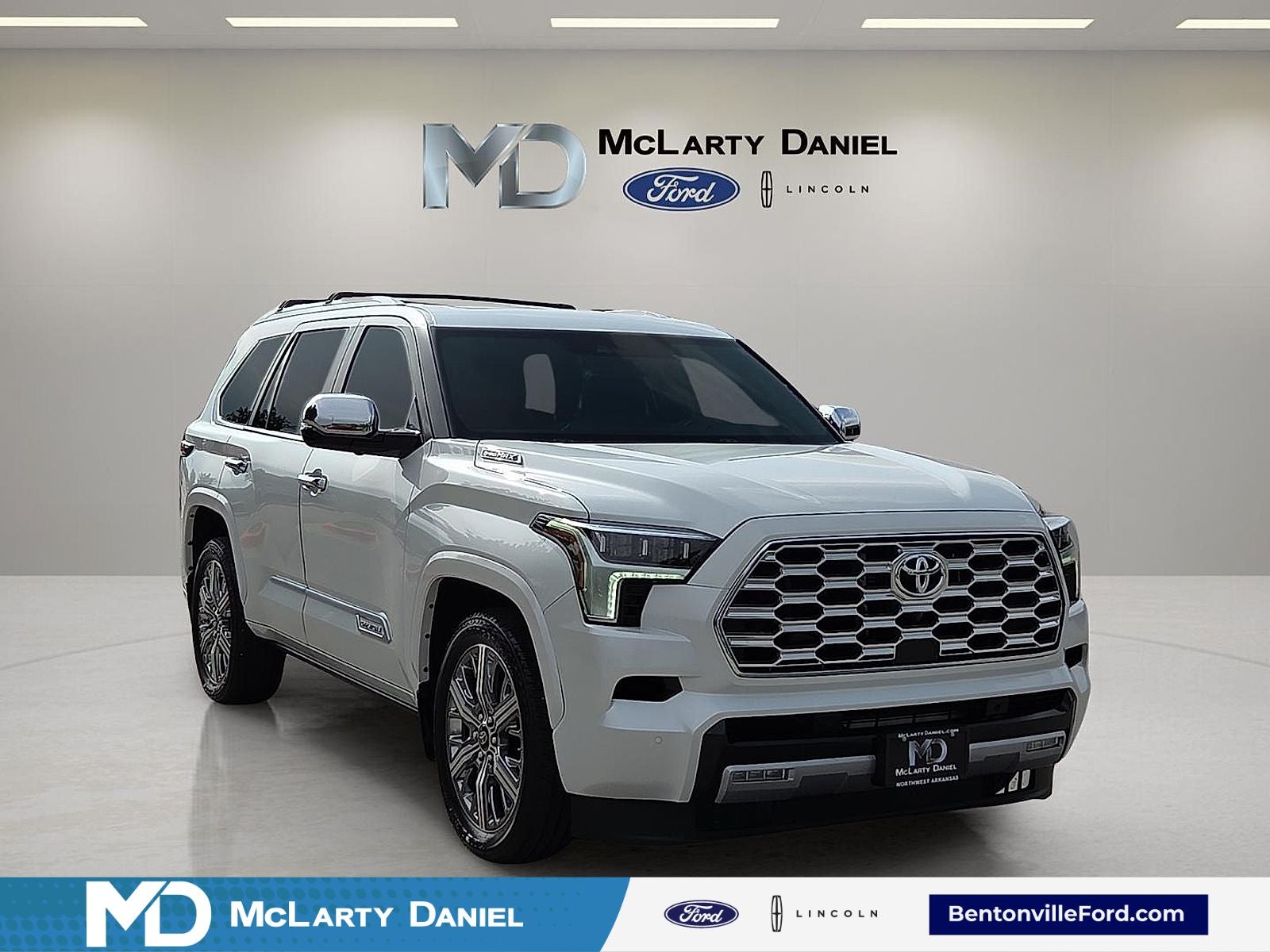2026 Toyota Sequoia Capstone in Ice Cap — front three-quarter view