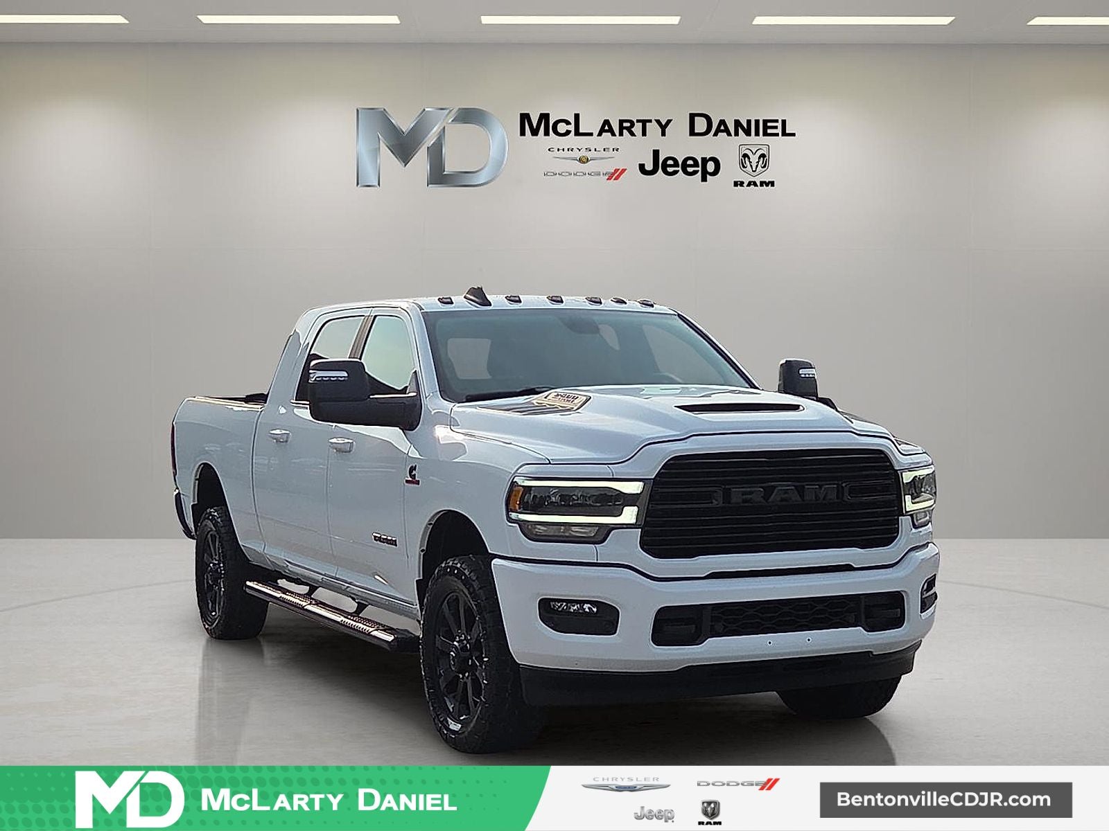 2024 RAM 2500 Laramie Crew Cab 4x4 6'4' Box in Bright White Clearcoat — front three-quarter view