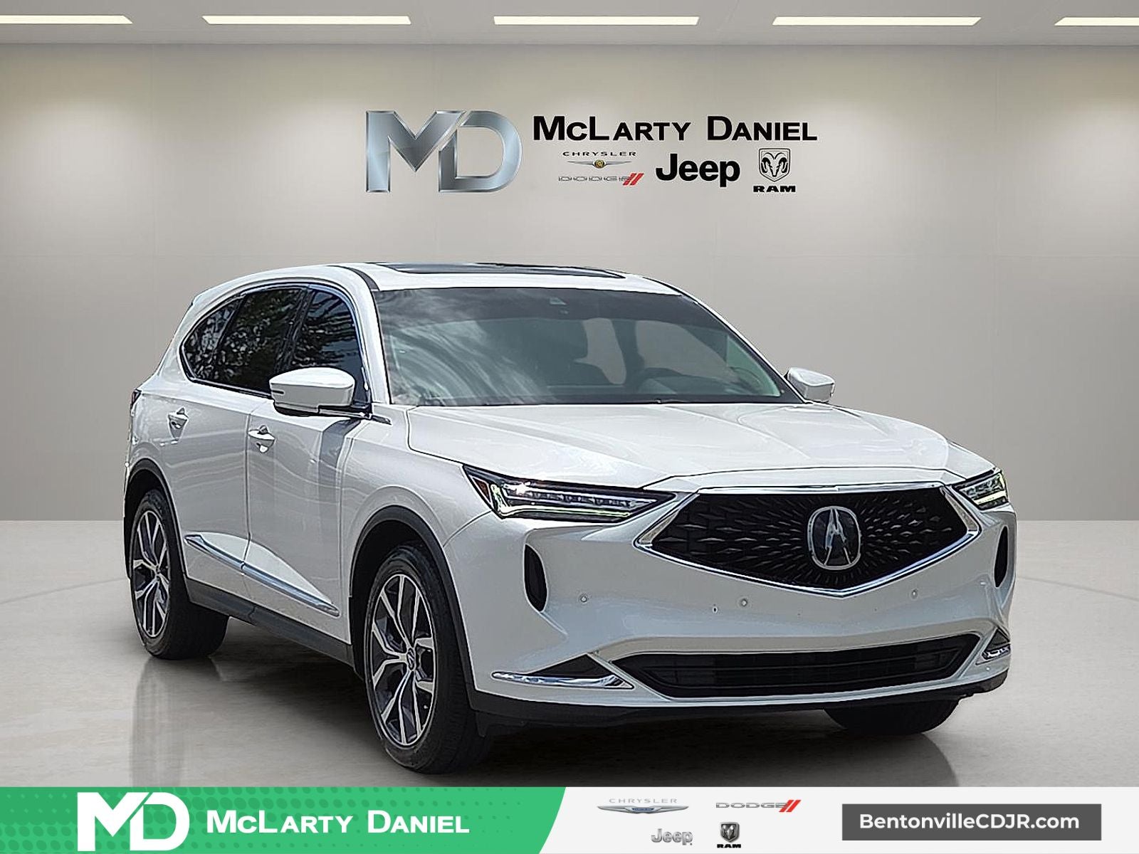 2024 Acura MDX Technology Package in Platinum White Pearl — front three-quarter view