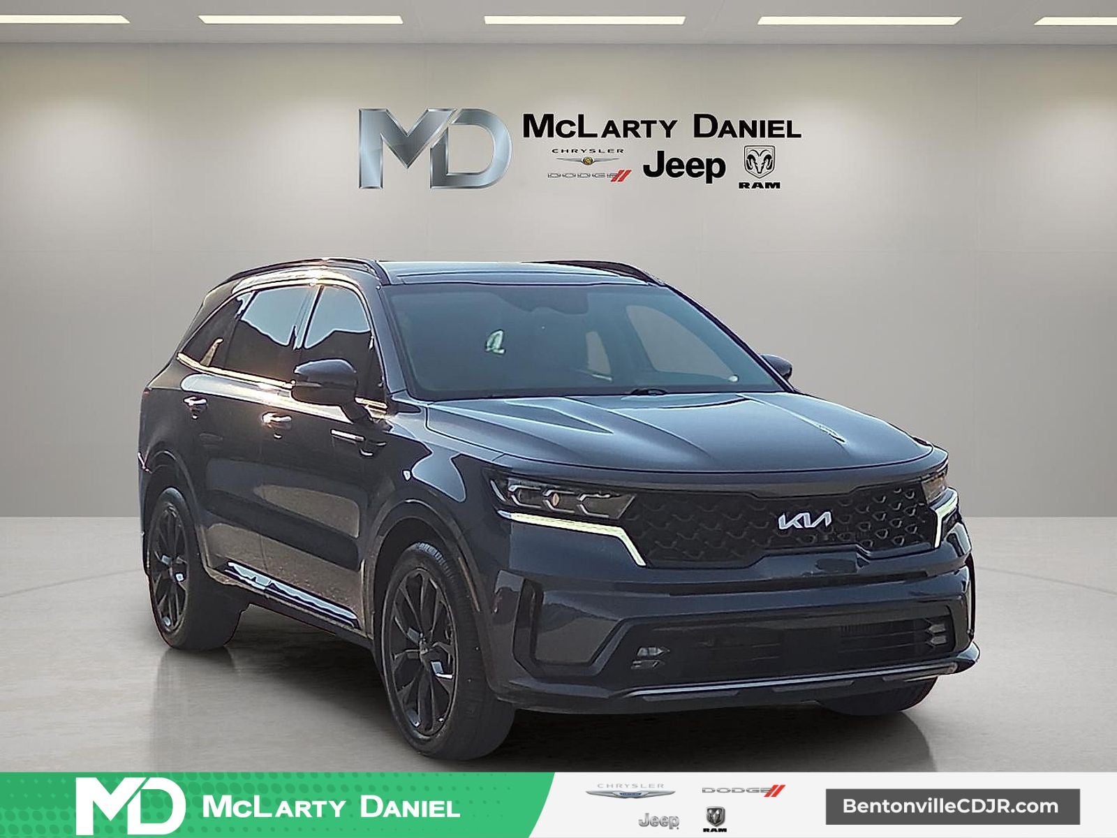 2023 Kia Sorento SX in Gravity Grey — front three-quarter view