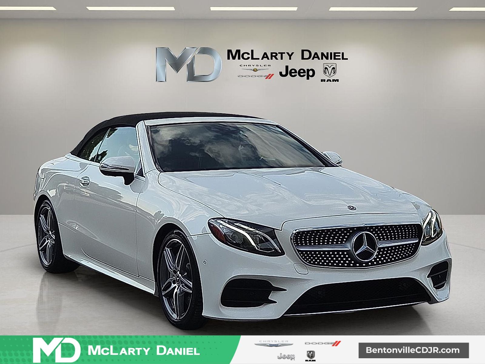 2020 Mercedes-Benz E-Class E 450 in Designo Diamond White Metallic — front three-quarter view