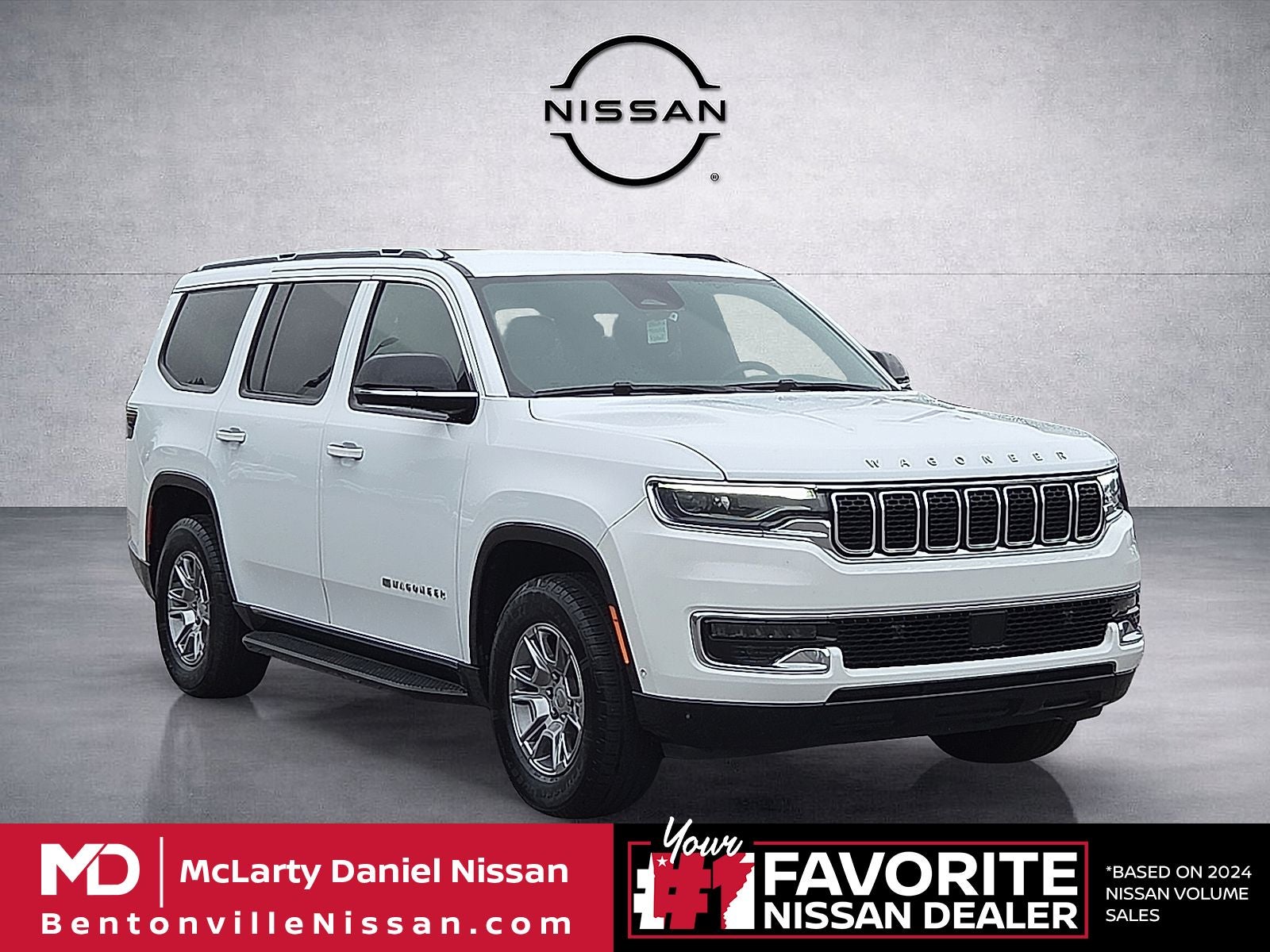 2023 Jeep Wagoneer Base in Bright White Clearcoat — front three-quarter view