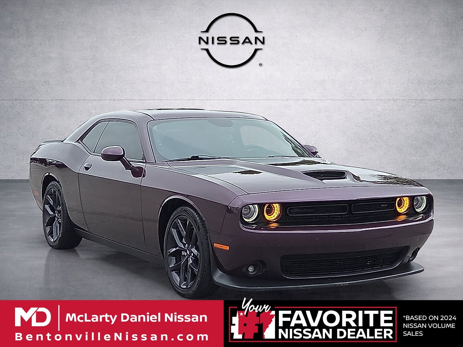 2021 Dodge Challenger GT in Hellraisin — front three-quarter view