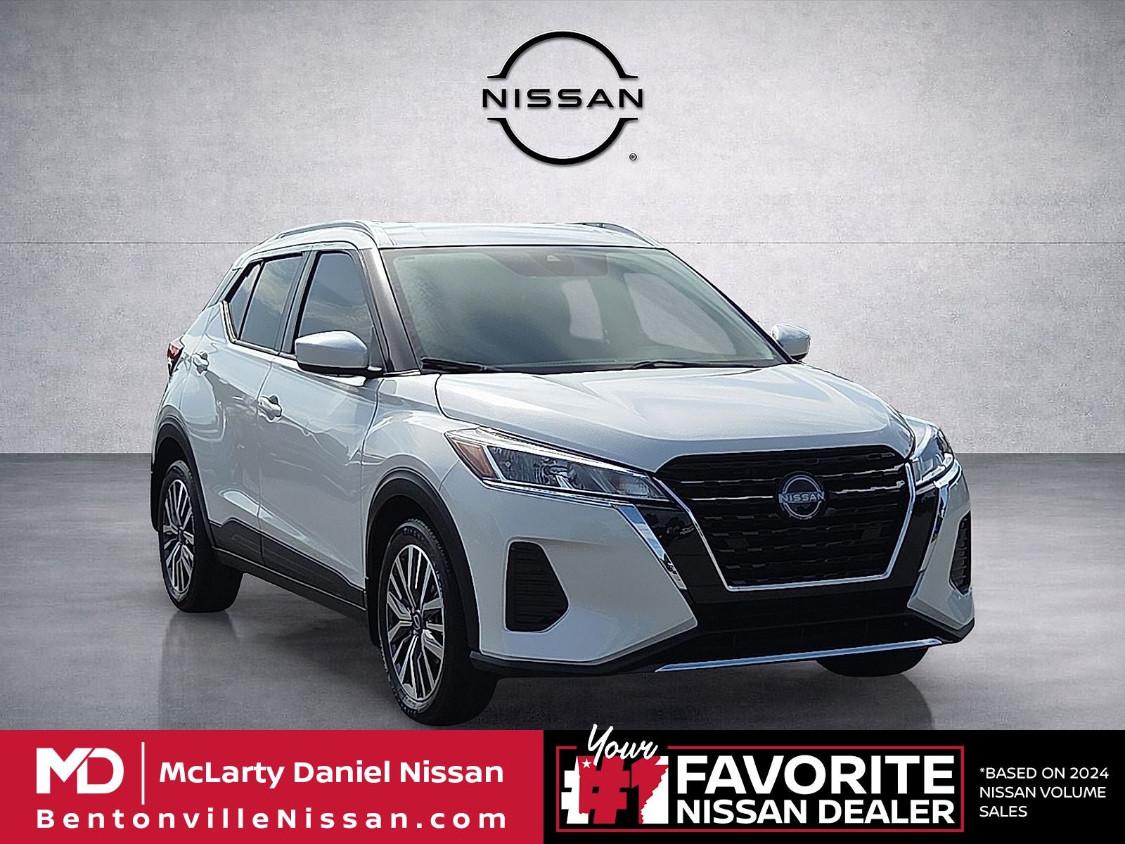 2024 Nissan Kicks SV in Fresh Powder — front three-quarter view